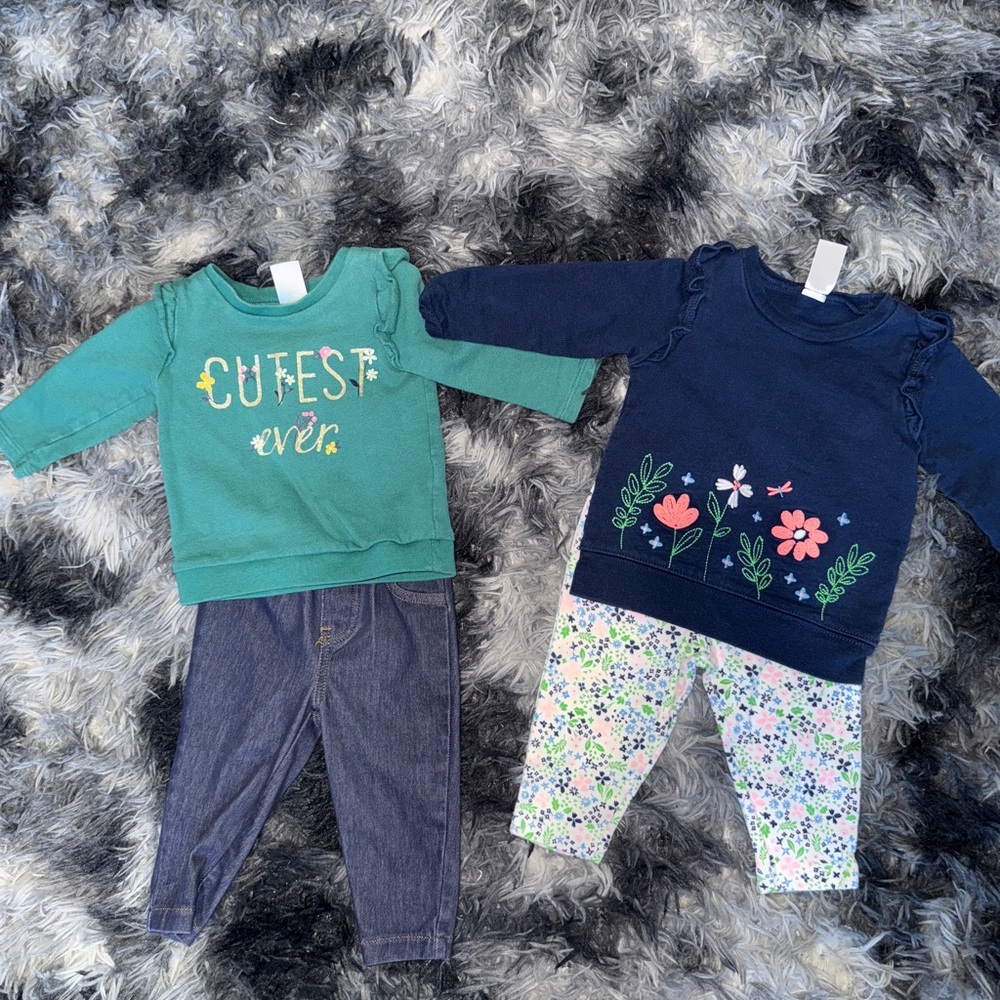 Carter's Teal and Navy Kids Matching Sets